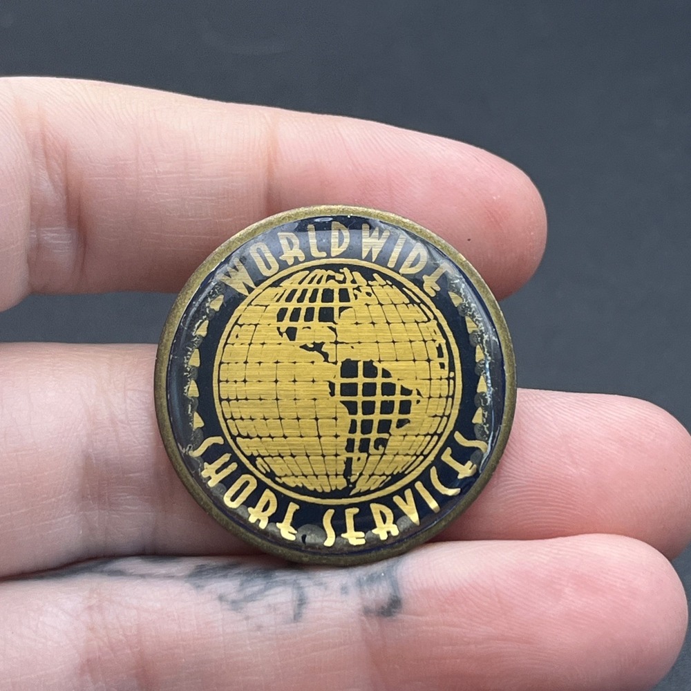 Worldwide Shore Services Globe Lapel Hat Pin
